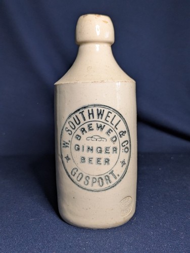 Stoneware ginger beer bottle - stoneware,