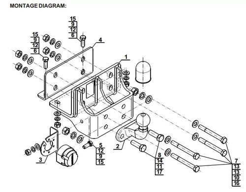 Flange neck tow bar - neck,