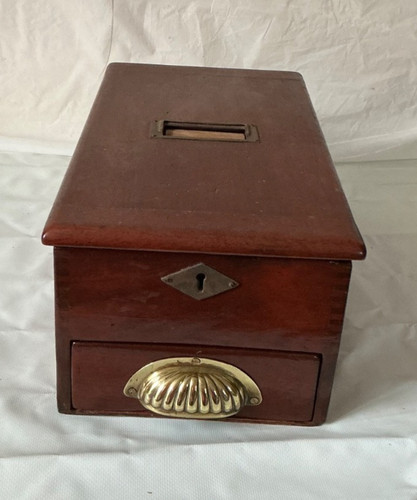 Vintage mahogany shop till - shop,