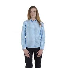 Hazy Blue Womens Magda Long Sleeved Check Shirt Blouse Sleeve Ladies work