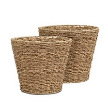 Set of 2 Seagrass Round Waste