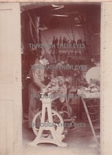 Original photo Men engineering at work bench lathe   Hove Motor Company c1910