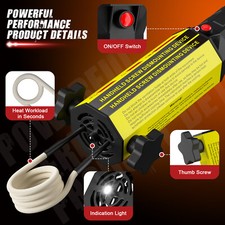 Magnetic Induction Heater Kit with 8 Coils 1200W 220V LED Lighting Aluminum Case