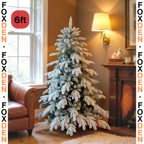 Snow flocked christmas - snow,
