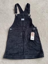 Levi’s Black Cord Dungaree Dress Size 14 Years (158cm) Size 6 BNWT RRP £55