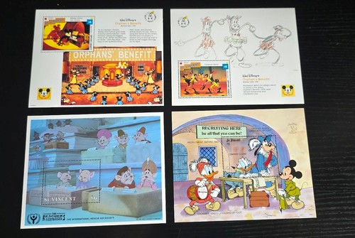 Disney stamps sheets - disney, set