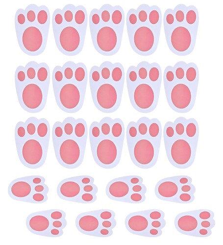15pcs large bunny footprints - large,