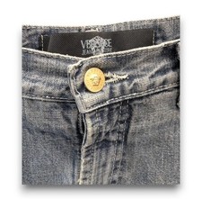 Men's VERSACE JEANS COUTURE Blue Stonewash Denim Straight Leg Jeans W33 L32- S65
