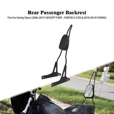 Black Passenger Backrest Sissy Bar For Harley Dyna Street Bob Low Rider 06-2017