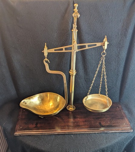 Antique brass weighing scales - brass,