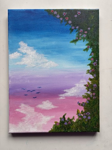 Small acrylic painting the - of,