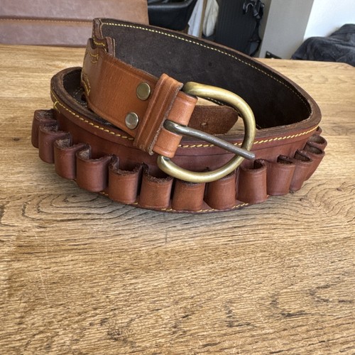 Vintage leather cartridge - leather, belt
