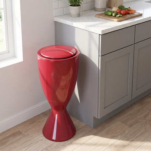 Tall rolling rubbish bin trash - rolling,