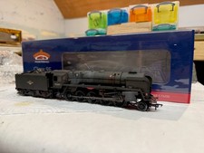 OO gauge Bachmann BR Black Class 9F steam locomotive-Weathered-32-858.