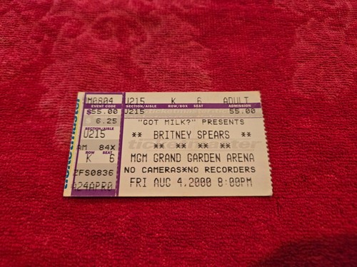 Original concert ticket - ticket, stub