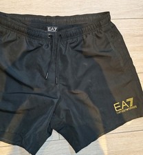 Mens Armani EA7 Swim Shorts Size Medium 32 Waist Black