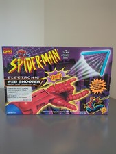 Vintage 1995 Spiderman Electronic Web Shooter Glove and Launcher Set Toy Biz
