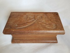Sturdy Wooden Box With Carved