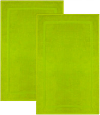 2x Bath Mats Terry Toweling Bathroom Rugs Quick Dry 1000GSM Non Slip Toilet Mats