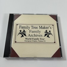 Family Tree Maker's ''Family Archives'' European Origins E1 CD ROM 1997