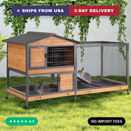 Story rabbit hutch with - hutch,