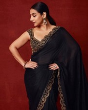 New Black sequence saree
