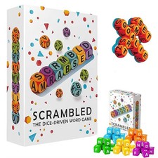Scrambled Dice Word Game for 1-5 Players Brain Exercise Party Game Family Games