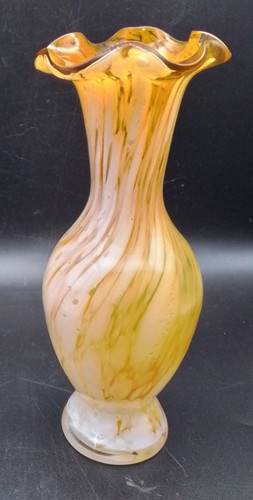 Vintage bohemian glass amber - vintage,