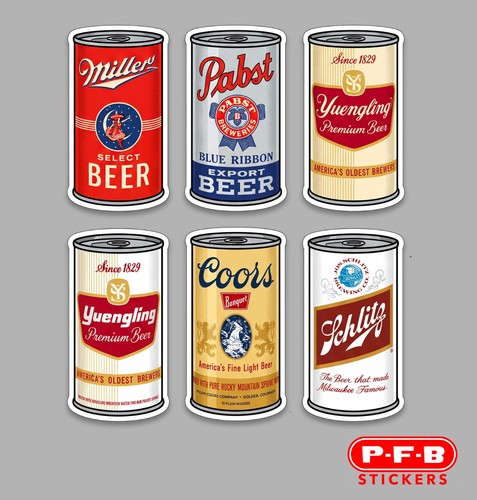 Vintage beer cans 6pc - vintage,