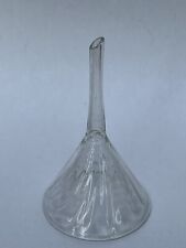 #1 Antique Victorian Georgian Hand Blown Swirl Glass Wine Apothecary Funnel