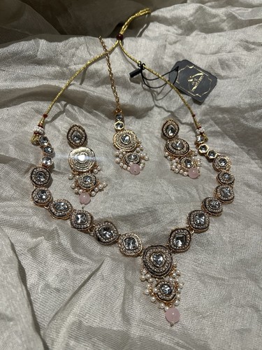Indian pakistani necklace with - necklace,