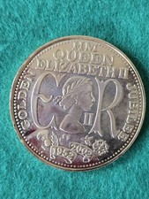 A Gold Plated Commemorative Medal For The Golden Jubilee Of Queen Elizabeth II.