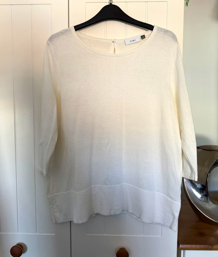 Adini ivory solid knit button - ivory,