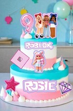 Girls Roblox Cake Topper Set