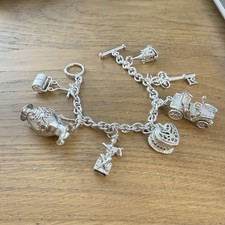 Vintage Silver Charm Bracelet