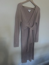 ASOS Style Cheat Blush Pink Knit Midi Dress Long Sleeves Size 12