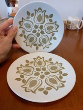 2X VINTAGE J&G MEAKIN MAIDSTONE TULIP TIME TEA / SIDE PLATES 7" Diameter Ex Con