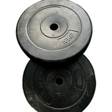 2x 10kg Weight Plates 1" Hole
