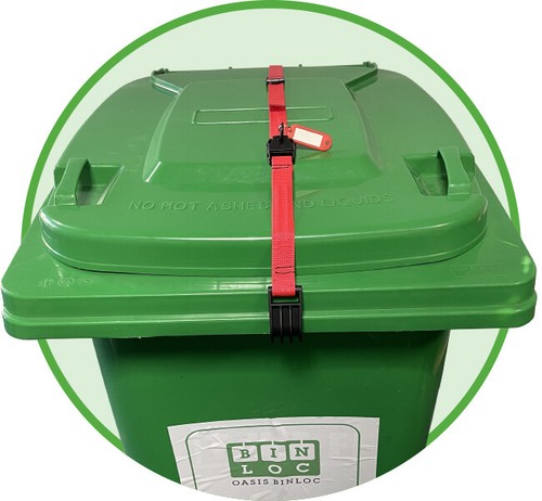 Wheelie bin locking strap - wheelie,