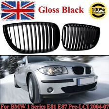 Gloss Black Front Grille For BMW 1 Series E81 E87 120d 130i 2004-07 Pre-Facelift