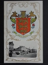 Channel Isles: The Esplanade, Jersey Coat of Arms Old PC by F.Foot 6 Pitt St. 
