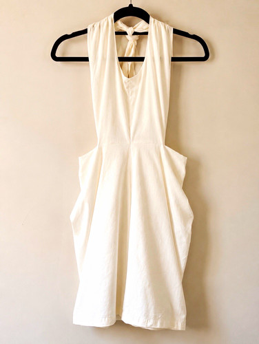 Zara white neck tie front - white,