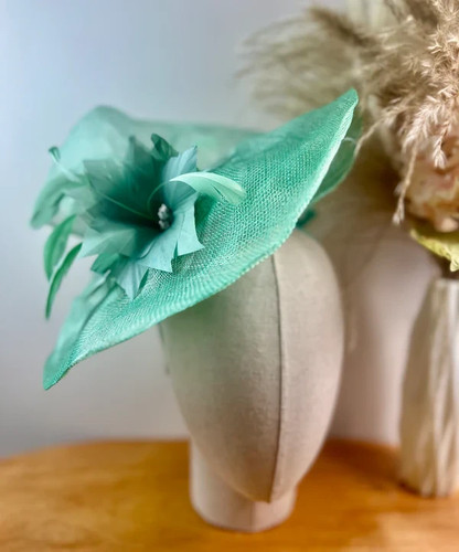 Women flower feather hair - feather,