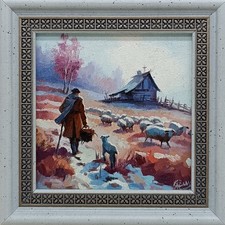 Original Oil Painting Winter