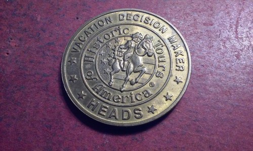 Vintage head tails decision - head,
