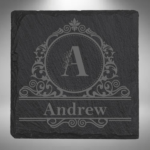 Personalised initial slate - personalised,