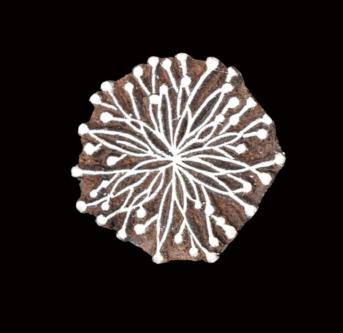 Indian wood printing block - indian,