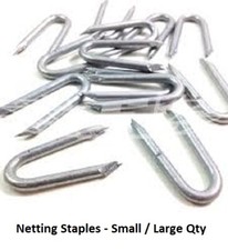 U Nails Staples Fencing Chicken Netting Wire Garden Hutch 15mm Large / Small Qty