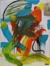 BACK PAINTING ABSTRACT 173