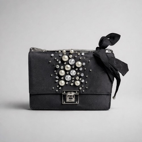 Aldo handbag bag - black, satin
